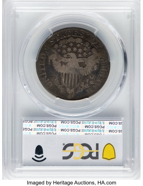 image for: 1807 50C Draped Bust, O-105, T-4, R.1, Good 6 PCGS.  CDN: $250 Whsle. Bid for NGC/PCGS Good 6 . Mintage 301,076....