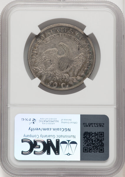 image for: 1811 50C Small 8, O-110a, R.1, VF35 NGC. NGC Census: 2 in 35, 28 finer (10/25). CDN: $330 Whsle. Bid for NGC/PCGS VF35. ...