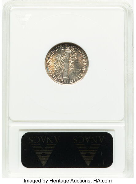 image for: 1931-S 10C Doubled Die Obverse, FS-101, MS62 ANACS. Housed in a small-sized holder.  Mintage 1,800,000....