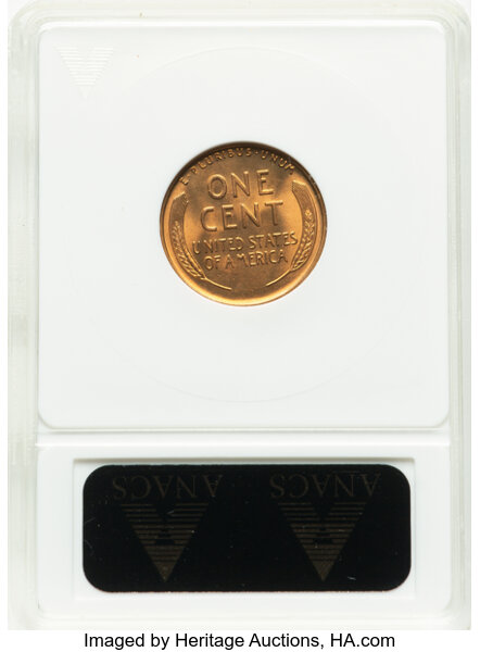 image for: 1938-S/S 1C Repunched Mintmark, FS-501, MS66 Red ANACS. FS-016.51. Housed in a small-sized holder....