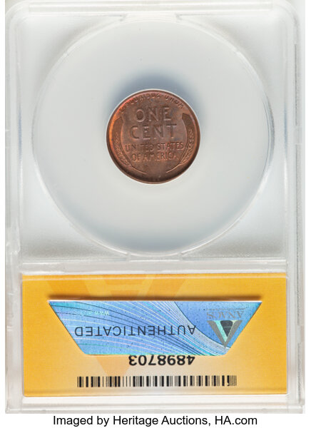 image for: 1909 1C VDB Double Die Obverse, FS-1101, MS62 Red and Brown ANACS....