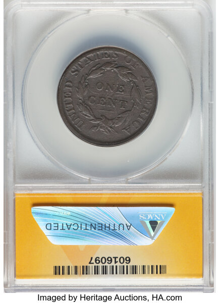 image for: 1814 1C Plain 4, S-295, B-2, R.1 -- Corroded -- ANACS. Good 6 Details.  Mintage 357,830....