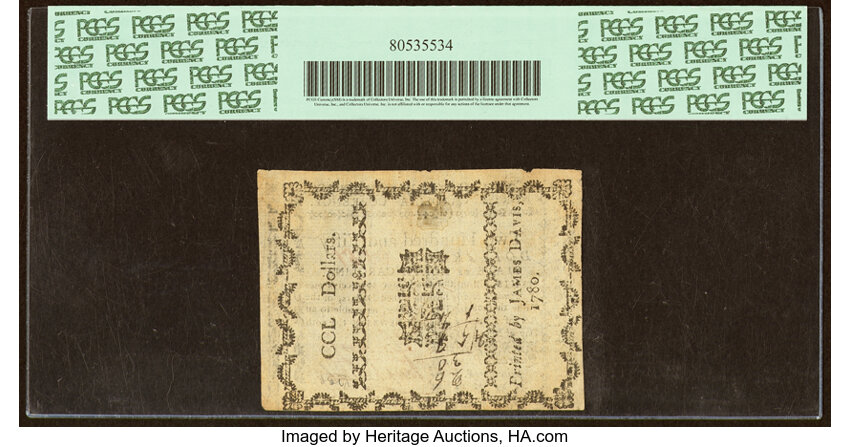 image for: North Carolina May 10, 1780 $250 Quaerenda Pecunia Primum Est. PCGS Apparent Extremely Fine 40....
