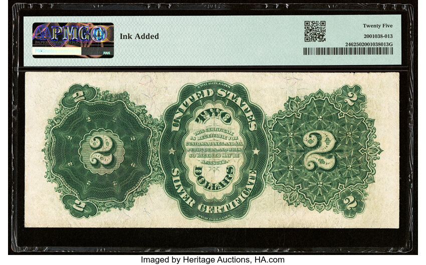 image for: Fr. 246 $2 1891 Silver Certificate PMG Very Fine 25....