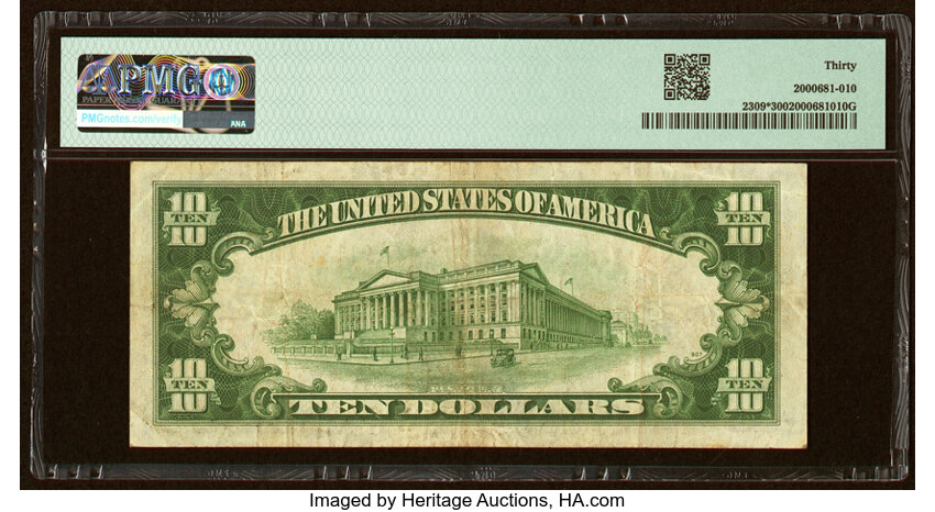 image for: Fr. 2309* $10 1934A North Africa Silver Certificate Star Note. PMG Very Fine 30....