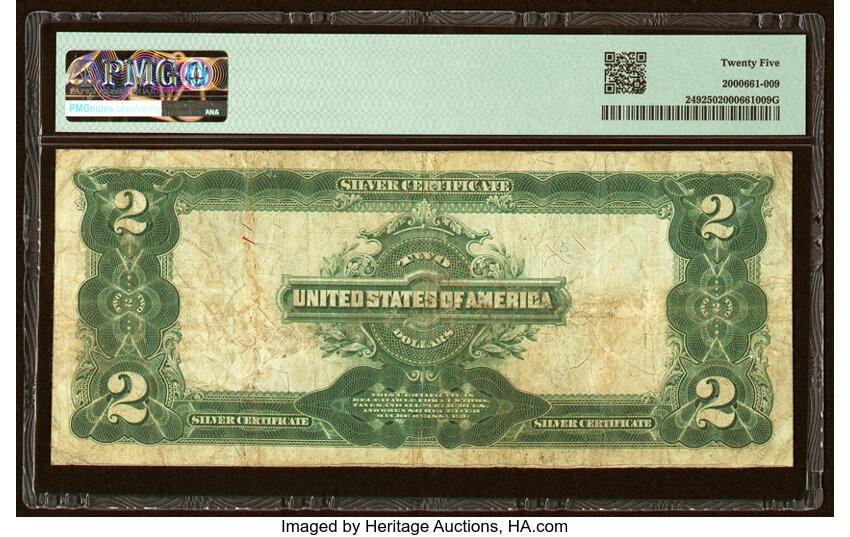 image for: Fr. 249 $2 1899 Silver Certificate PMG Very Fine 25....