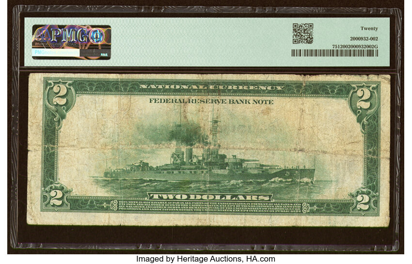 image for: Fr. 751 $2 1918 Federal Reserve Bank Note PMG Very Fine 20....