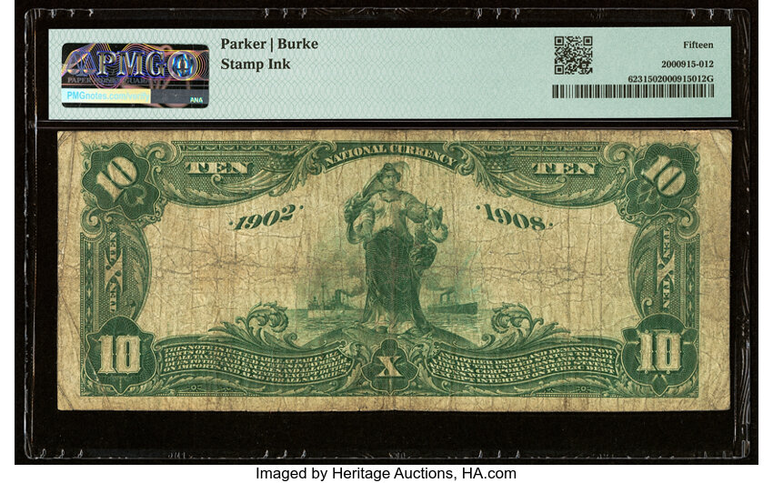 image for: Martinsville, IN - $10 1902 Date Back Fr. 623 The Citizens National Bank Ch. # (M)4964 PMG Choice Fine 15....