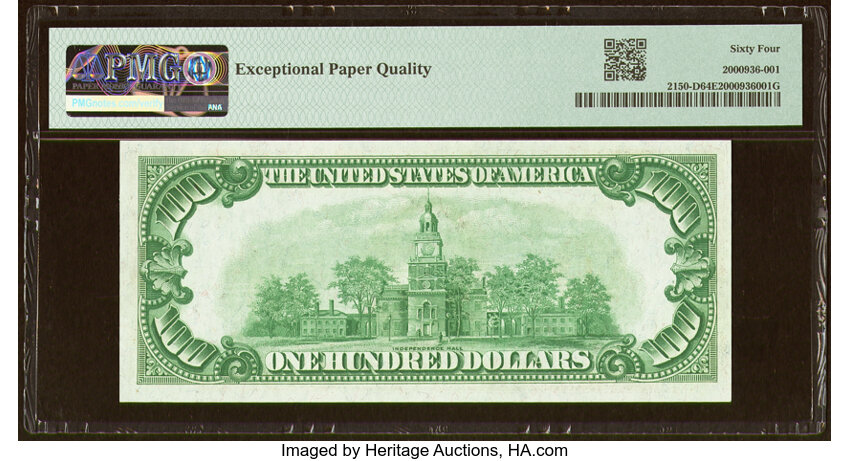 image for: Fr. 2150-D $100 1928 Federal Reserve Note. PMG Choice Uncirculated 64 EPQ....