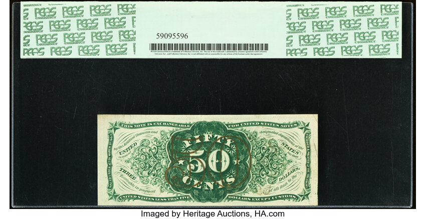 image for: Fr. 1341 50¢ Third Issue Spinner Type II PCGS Choice About New 55PPQ....