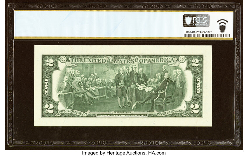 image for: Fr. 1936-F* $2 1995 Federal Reserve Star Note. PCGS Banknote Superb Gem Unc 69 PPQ....