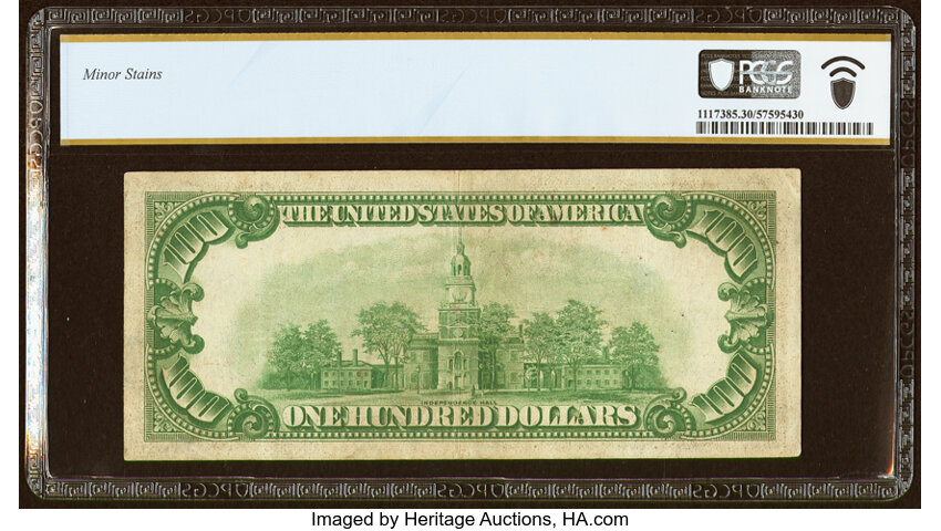 image for: Fr. 2405 $100 1928 Gold Certificate. PCGS Banknote Very Fine 30....
