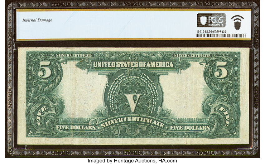 image for: Fr. 279 $5 1899 Silver Certificate PCGS Banknote Very Fine 30....