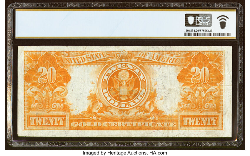 image for: Fr. 1182 $20 1906 Gold Certificate PCGS Banknote Very Fine 20....