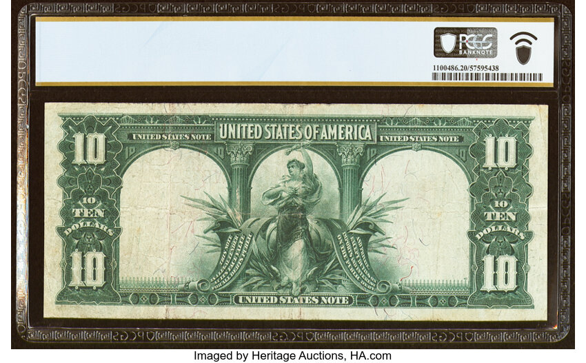 image for: Fr. 114 $10 1901 Legal Tender PCGS Banknote Very Fine 20....