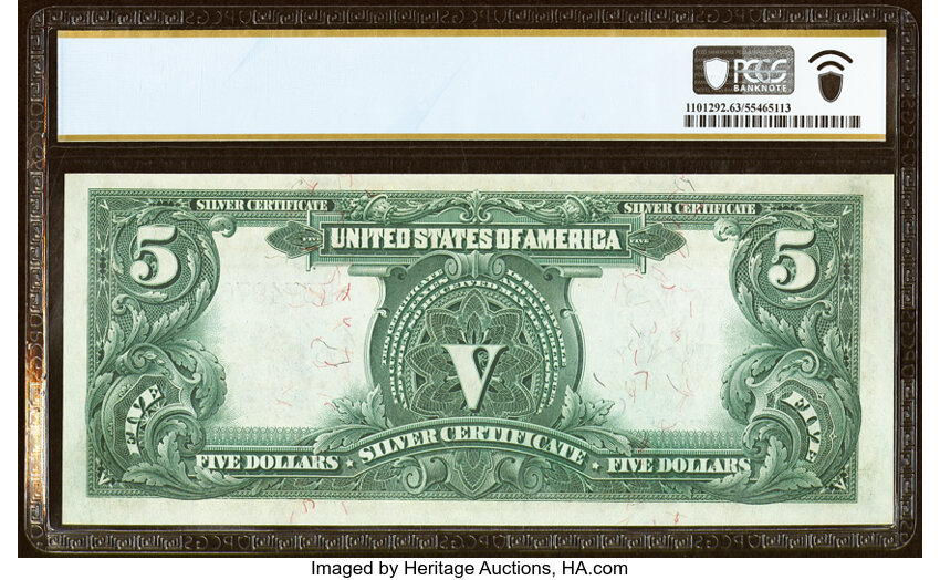 image for: Fr. 272 $5 1899 Silver Certificate PCGS Banknote Choice Unc 63....