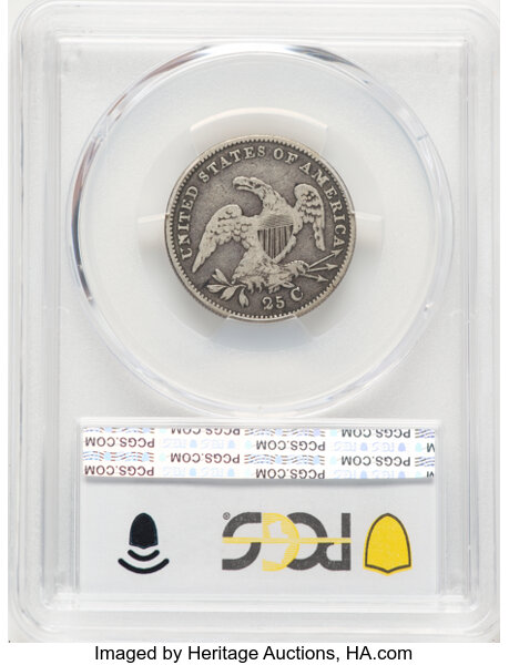 image for: 1835 25C B-7, R.2, Fine 12 PCGS. PCGS Population: 35 in 12, 1194 finer (10/25). CDN: $117 Whsle. Bid for NGC/PCGS Fine 12. ...
