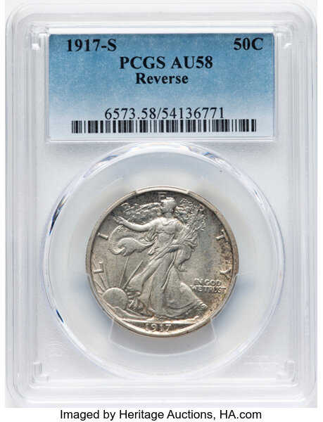 1917 S Mintmark Reverse Half Dollar MS Values | Greysheet