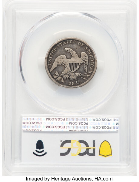 image for: 1831 25C Large Letters,  B-5, FS-301, R.3, VG10 PCGS. PCGS Population: 8 in 10, 238 finer (10/25). CDN: $105 Whsle. Bid for...