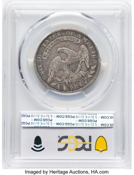 image for: 1834 50C Small Date, Small Letters, O-111, R.1, VF25 PCGS. PCGS Population: 66 in 25, 2028 finer (10/25). CDN: $110 Whsle. ...