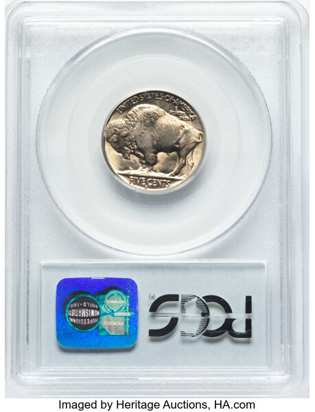 image for: 1938-D/S 5C Buffalo, FS-511, MS66 PCGS.  CDN: $165 Whsle. Bid for NGC/PCGS MS66. Mintage 7,020,000....