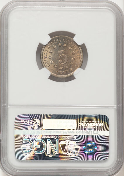 image for: 1868 5C Doubled Die Obverse, Reverse of 1868, FS-901, VP-020, MS64 NGC. CAC. Fletcher IIb Reverse. CAC: 31 in 64, 44 finer ...