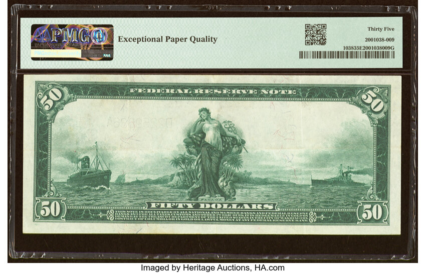 image for: Fr. 1038 $50 1914 Federal Reserve Note PMG Choice Very Fine 35 EPQ....