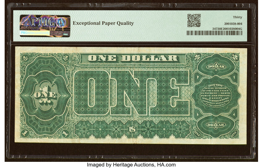 image for: Fr. 347 $1 1890 Treasury Note PMG Very Fine 30 EPQ....