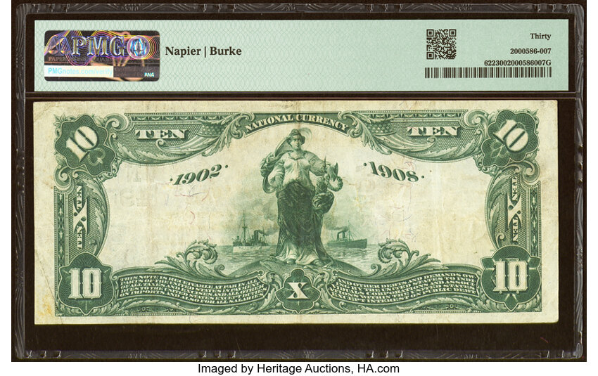 image for: Springfield, MA - $10 1902 Date Back Fr. 622 The Springfield National Bank Ch. # (N)4907 PMG Very Fine 30....