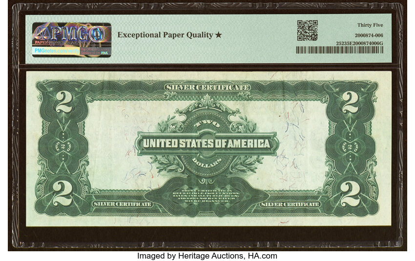 image for: Fr. 252 $2 1899 Silver Certificate PMG Choice Very Fine 35 EPQ*....