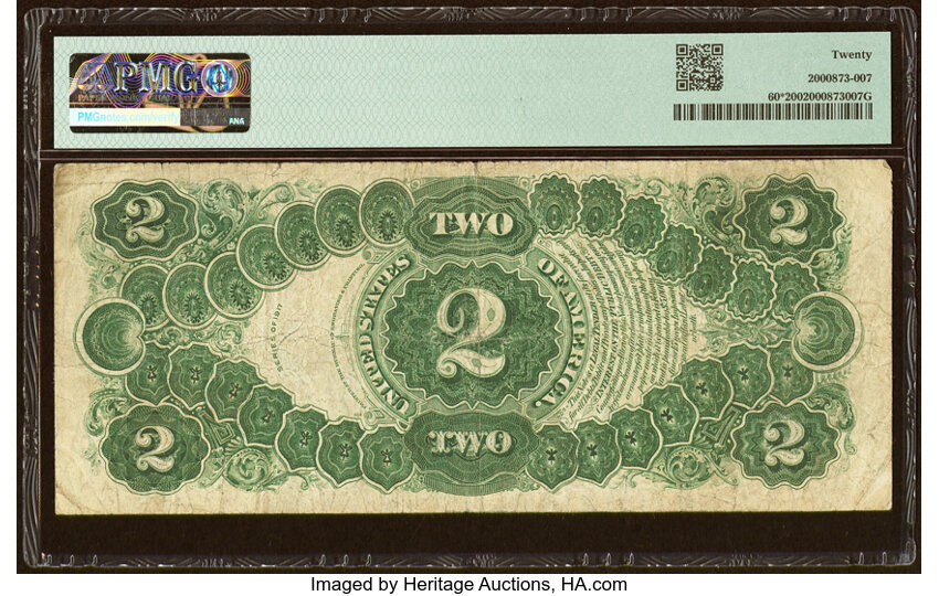 image for: Fr. 60* $2 1917 Legal Tender Star Note PMG Very Fine 20....