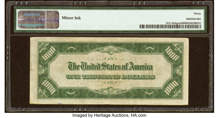 image for: Fr. 2211-K $1,000 1934 Mule Federal Reserve Note. PMG Very Fine 30....