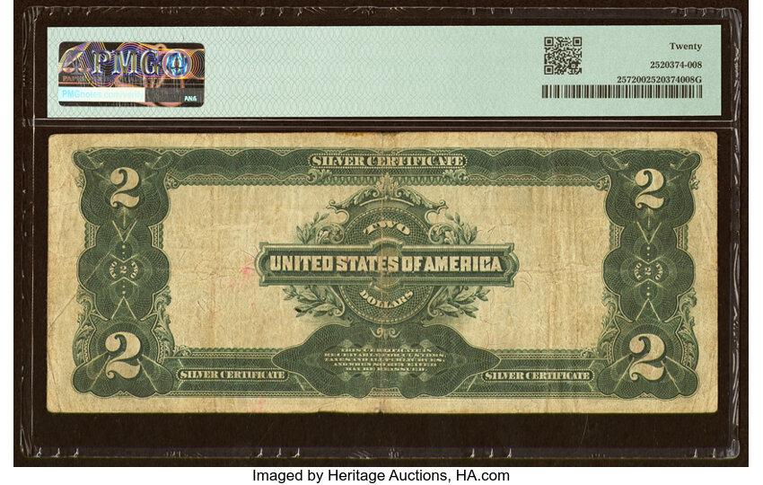 image for: Fr. 257 $2 1899 Silver Certificate PMG Very Fine 20....