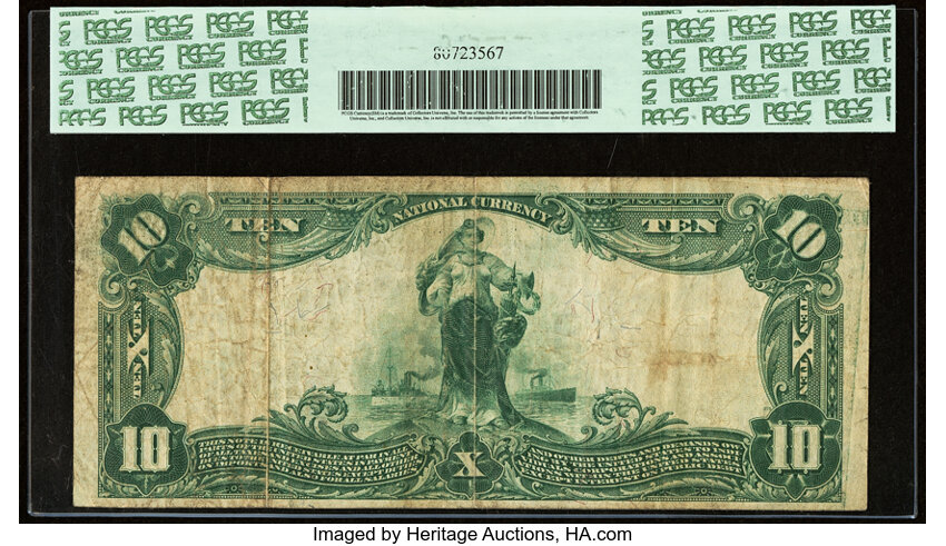 image for: Minneapolis, MN - $10 1902 Plain Back Fr. 632 The First & Security National Bank Ch. # (M)710 PCGS Fine 15....