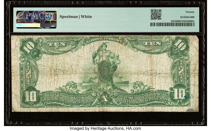 image for: Fort Wayne, IN - $10 1902 Plain Back Fr. 635 First National Bank Ch. # 11 PMG Very Fine 20....