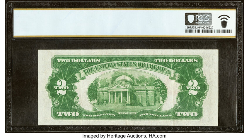 image for: Fr. 1504* $2 1928C Legal Tender Star Note. PCGS Banknote Extremely Fine 40 PPQ....