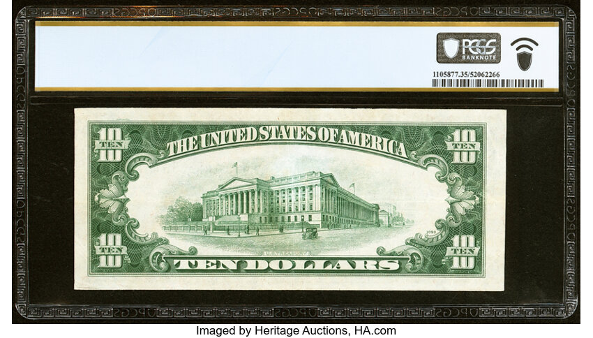 image for: Fr. 1704* $10 1934C Silver Certificate Star Note. PCGS Banknote Choice VF 35....