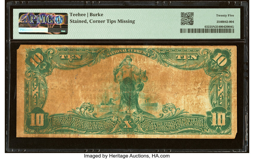 image for: Mount Vernon, IL - $10 1902 Plain Back Fr. 632 The Ham National Bank Ch. # (M)5057 PMG Very Fine 25 Net....