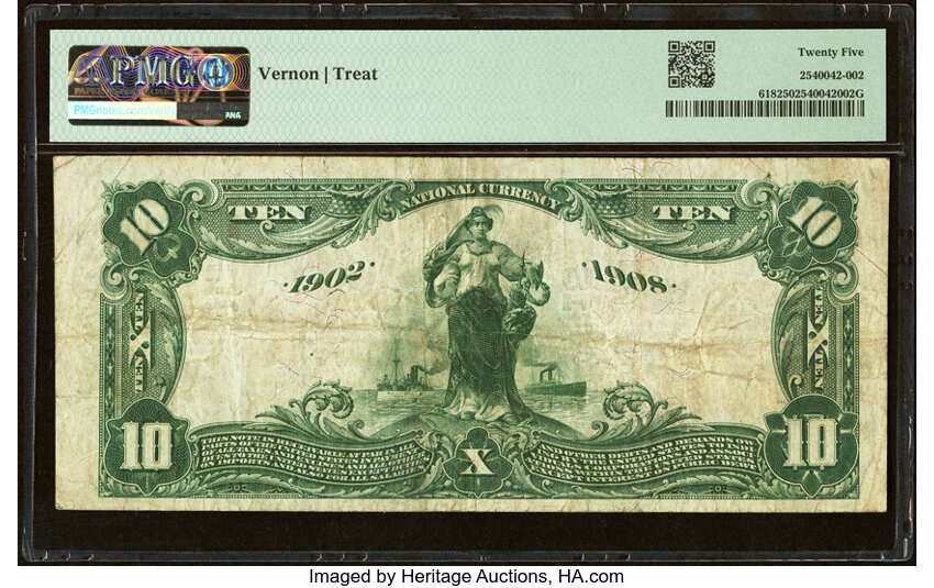 image for: San Bernardino, CA - $10 1902 Date Back Fr. 618 The San Bernardino National Bank Ch. # (P)3818 PMG Very Fine 25....
