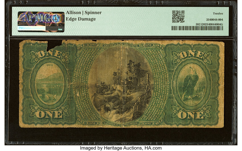 image for: Washington, OH - $1 Original Fr. 382 The Fayette County National Bank Ch. # 1972 PMG Fine 12....