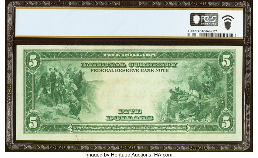 image for: Fr. 794 $5 1918 Federal Reserve Bank Note PCGS Banknote About Unc 53....