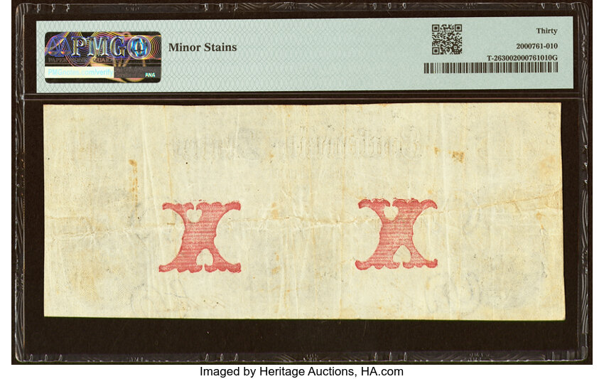 image for: T26 $10 1861 PF-2 Cr. 213 PMG Very Fine 30....