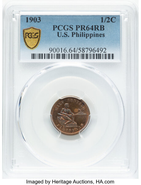 image for: 190 1/2C  PR64 Red and Brown PCGS. PCGS Population: 35 in 64, 42 finer (11/25). CDN: $240 Whsle. Bid for NGC/PCGS PR64....