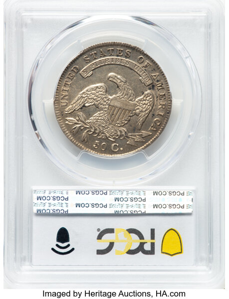 image for: 1834 50C Small Date, Small Letters, O-109, R.1, AU58 PCGS.  CDN: $600 Whsle. Bid for NGC/PCGS AU58....