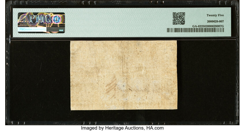 image for: Georgia 1776 6d Remainder PMG Very Fine 25....