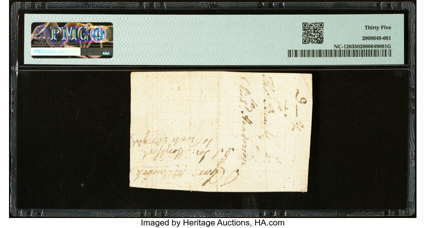 image for: North Carolina April 23, 1761 40s PMG Choice Very Fine 35....