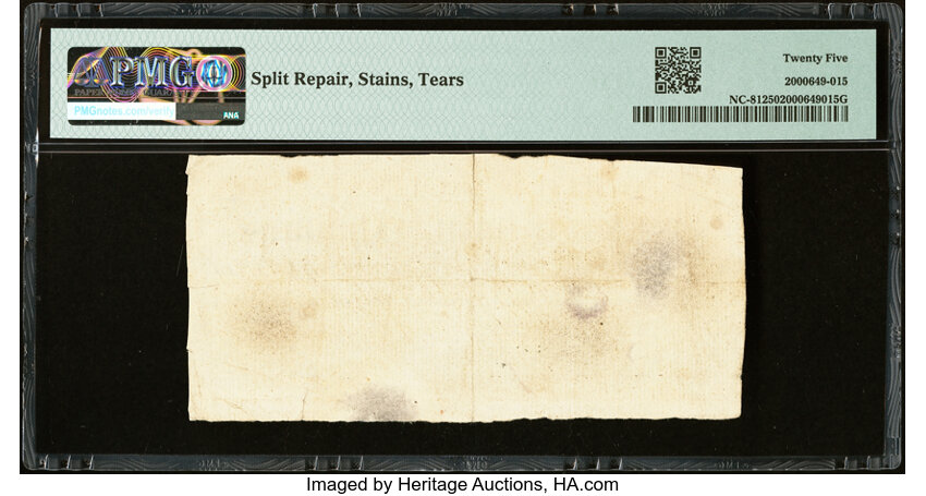 image for: North Carolina March 9, 1754 30s PMG Very Fine 25....