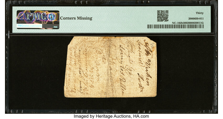 image for: North Carolina April 2, 1776 $5 Triton PMG Very Fine 30....