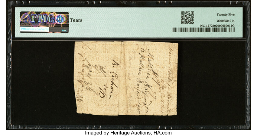image for: North Carolina April 23, 1761 £3 PMG Very Fine 25....
