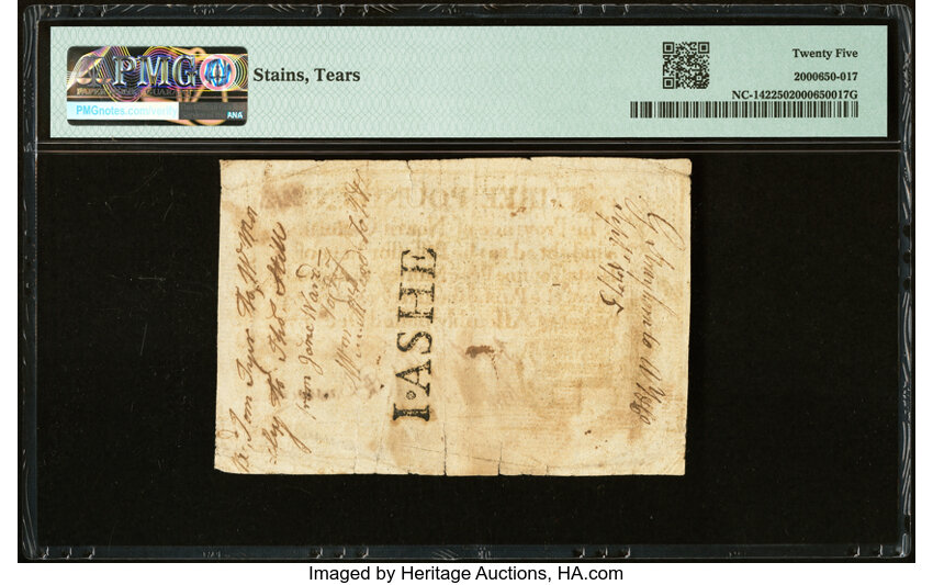 image for: North Carolina December, 1771 £3 PMG Very Fine 25....